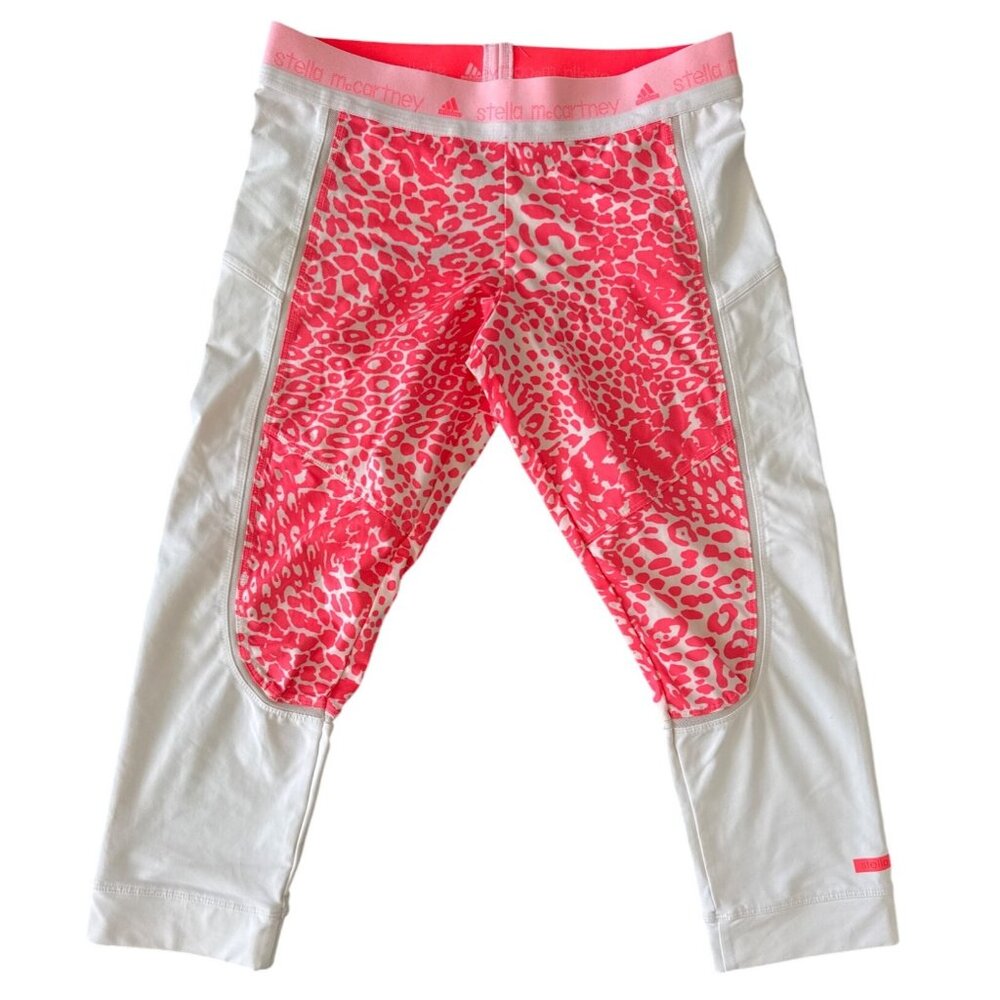 Adidas Stella McCartney Women's Leopard Print Capri Leggings size XS